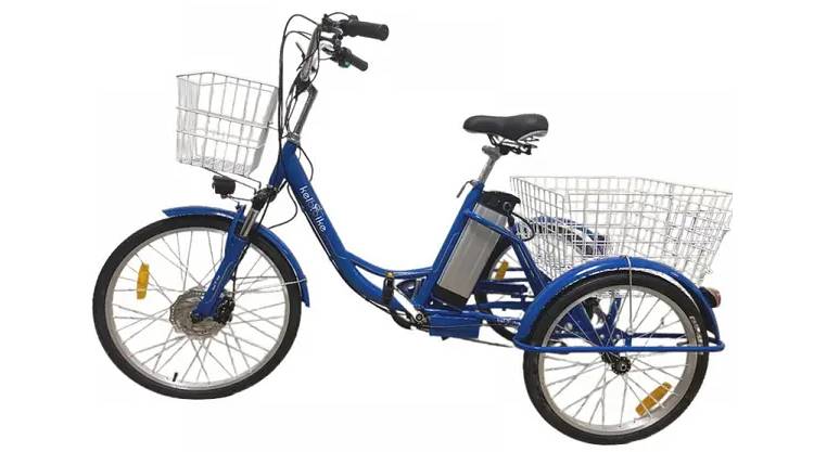 Фотографія Електровелосипед дорожній триколісний Kelb.Bike Comfort Plus 24" розмір М 500W 12 Ah 48V+PAS Синій